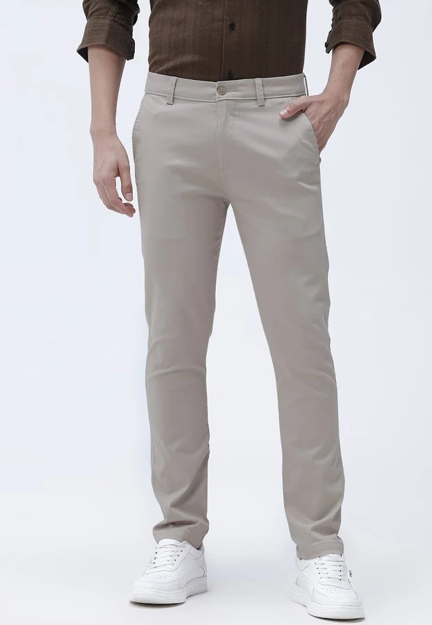 BASICS Men Tapered Fit Trousers