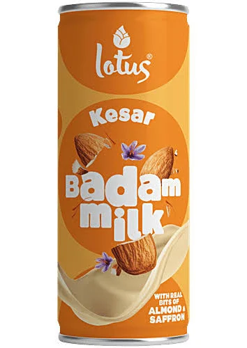 Lotus Dairy Kesar Badam Milk 180 ml Can