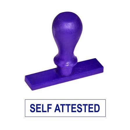 Rubber Stamp for SELF ATTESTED