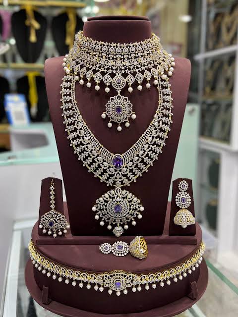 Bridal CZ Diamond Jewellery Set