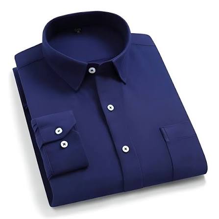Plain Cotton Blend Solid Shirts