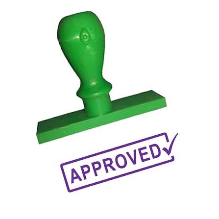 Approved Rubber Stamp