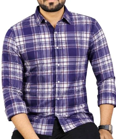 BN BHALALA Men’s Cotton Checked Full Sleeve Shirt