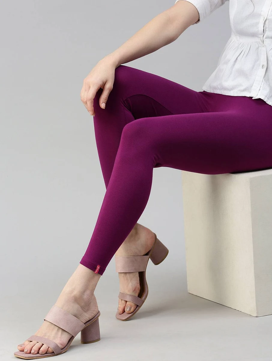 Prisma Plum Ankle Leggings – Trendy and Comfortable S