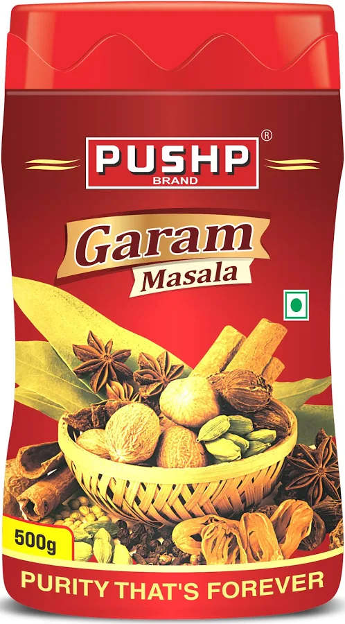 Pushp Brand Garam Masala Jar