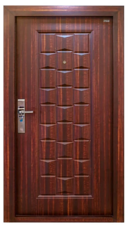 Glossy Teak Wood Main Door