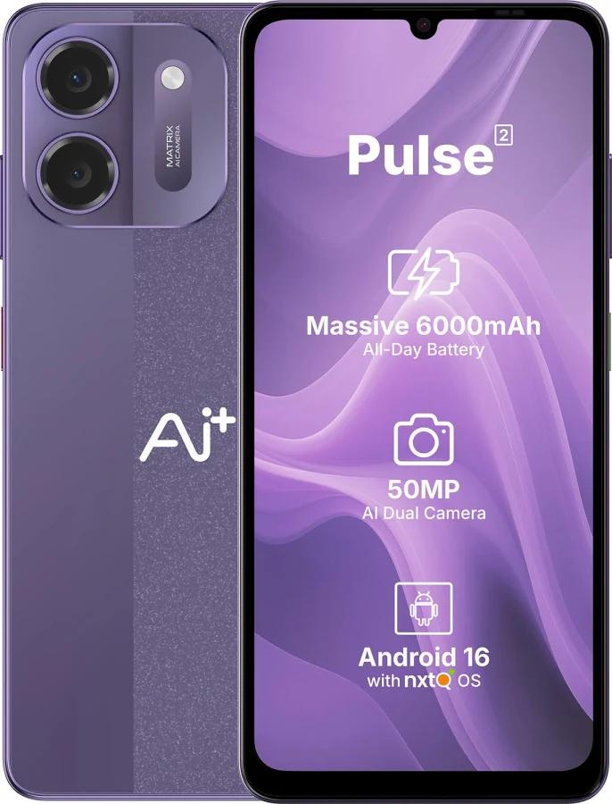 Ai+ Pulse 2 (purple, 64 Gb, 6000 Mah)
