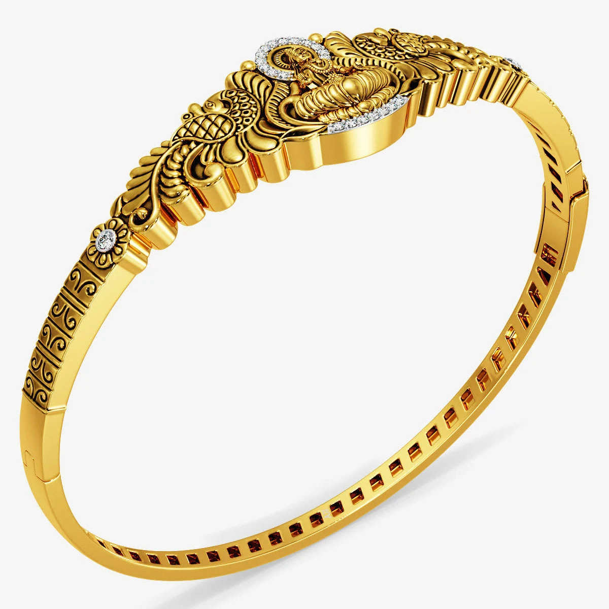 Lakshmi Peacock Gold Bracelet