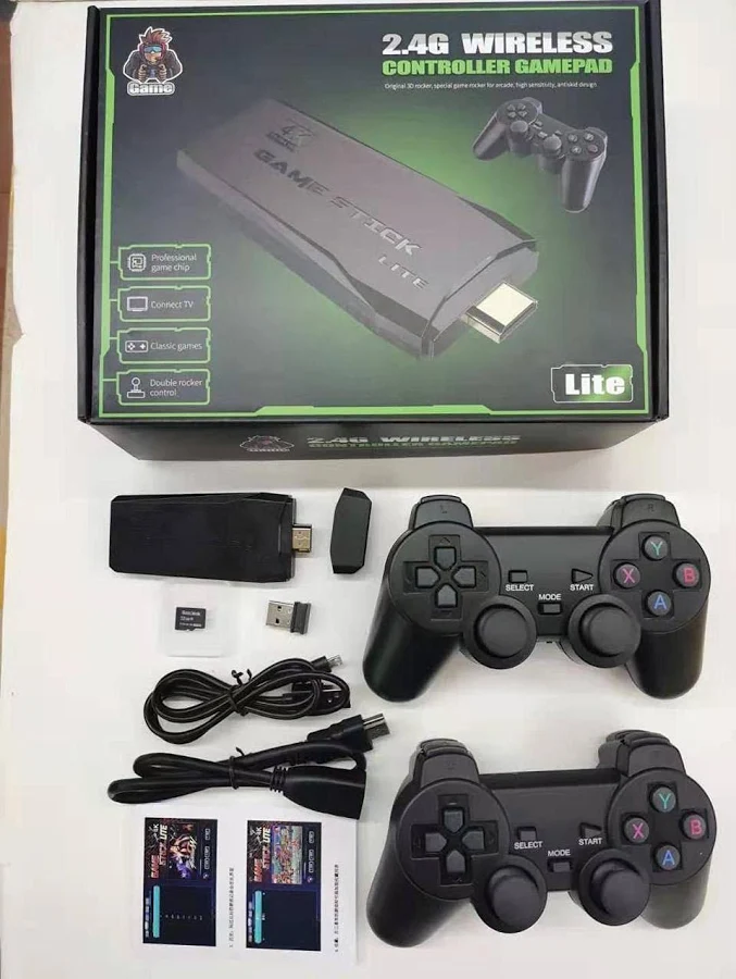GSH Wireless 4K Video Game Console Stick with built-in Retro Classic Games