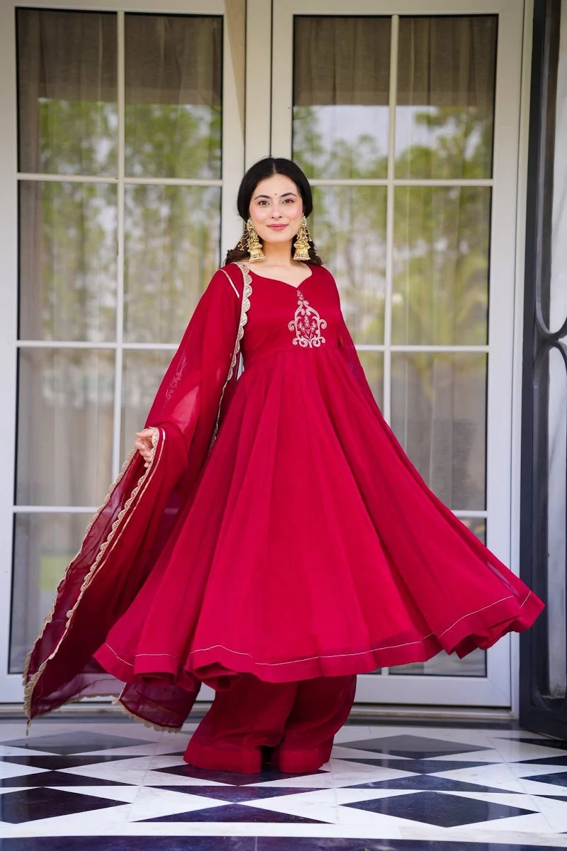 RAJASTHANI ROUGE SUIT SET
