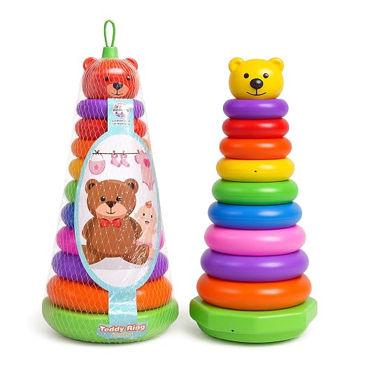 TOYZTREND Plastic Baby Kids Teddy Stacking Ring Jumbo Stack
