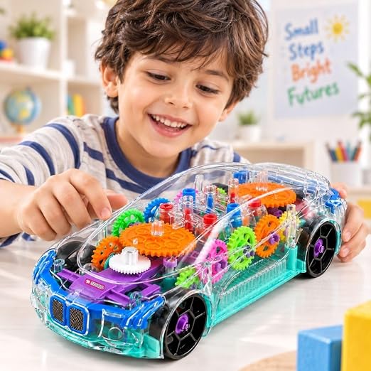 Gear Simulation Mechanical Car with Sound Music & Light Toys for Kids Boys & Girls