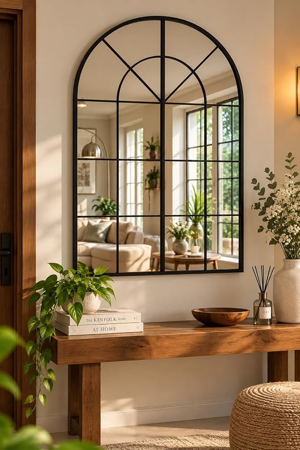 Metal Rectangular Wall Mounted Mirror