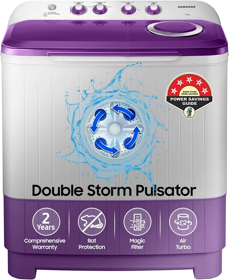 Samsung 7 kg 5 Star Semi Automatic Top Load Washing Machine