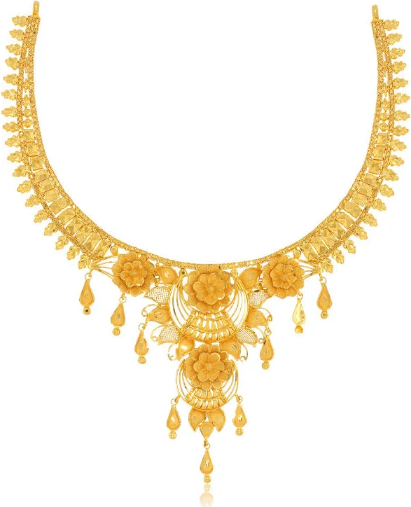 Floral Glory Gold Necklace