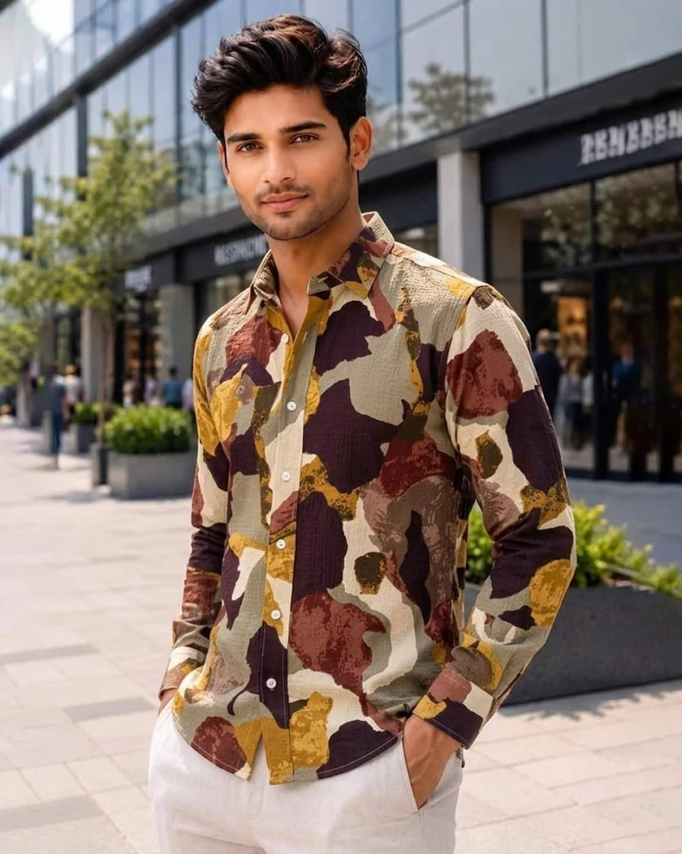 NEONOMAD Men Tie & Dye Regular Fit Shirt For Men