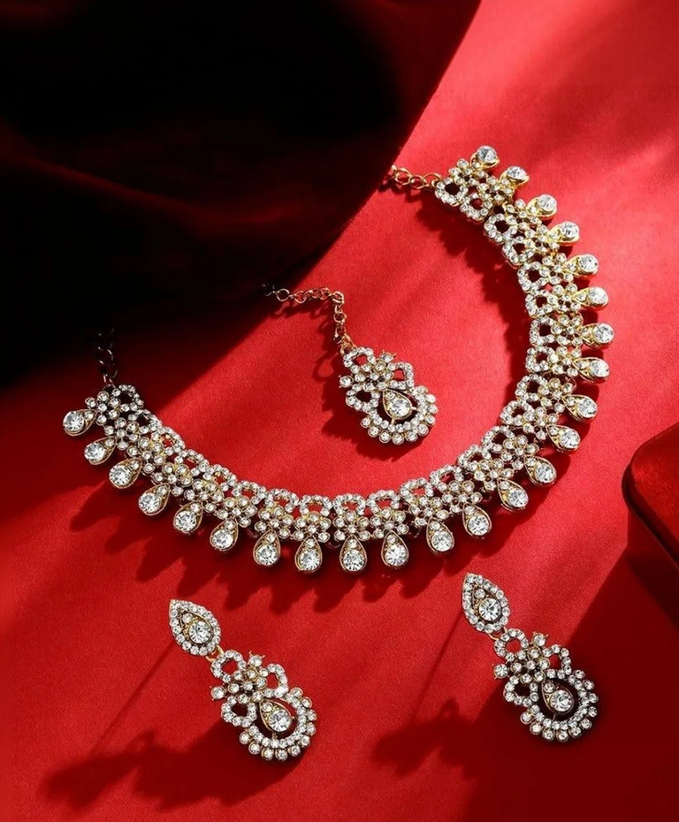 American Diamond Bridal Necklace Set