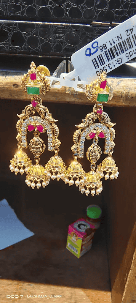 Traditional Gold-Plated Jhumka Earrings