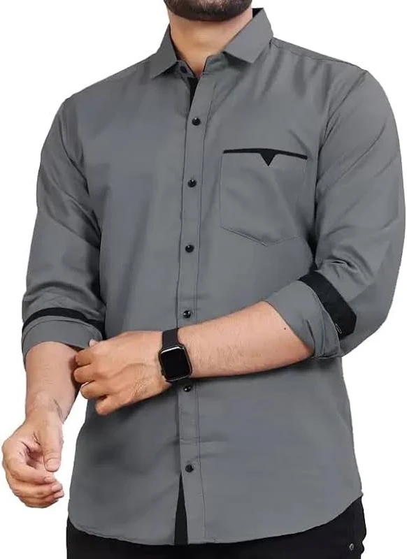 CB-COLEBROOK Men’s Regular Fit Solid Soft Touch Cotton Casual Shirt