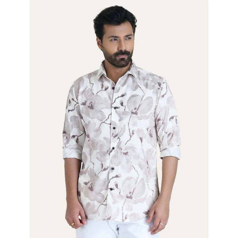 Perch Multi-Color Printed Slim Fit Shirt